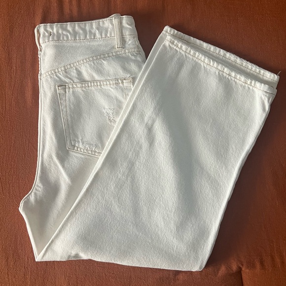 FREE PEOPLE Button Up Double Ripped Knee Jeans - Picture 2 of 5